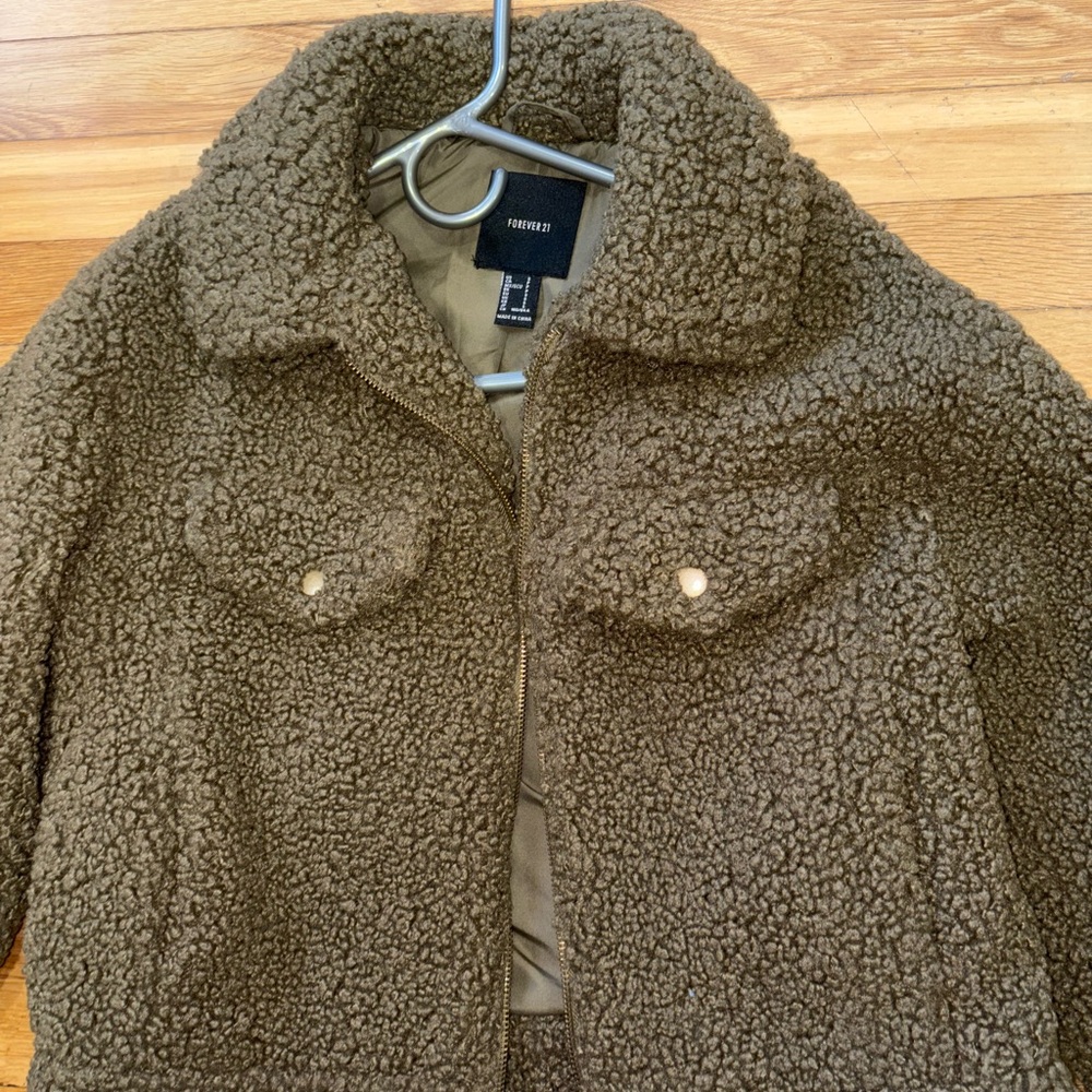 Green sherpa jacket - Picture 2 of 5